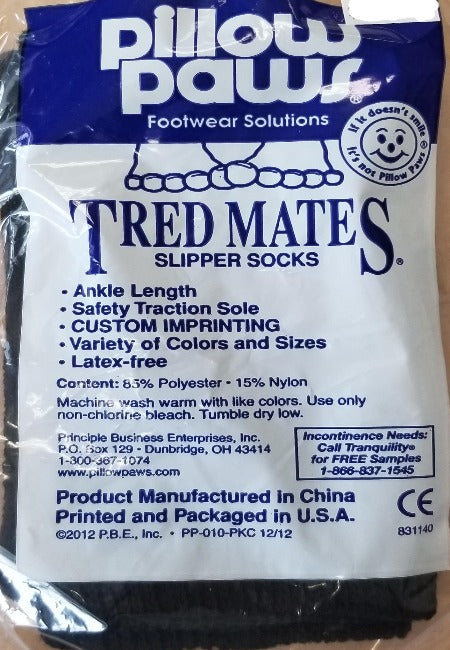 Black Slipper Socks TredMates XL  Duraline Medical Products Canada
