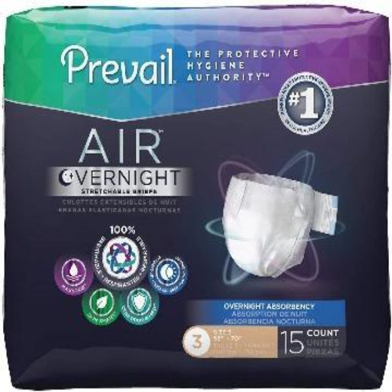 Prevail Overnight Absorbency Incontinence Bladder Control Pads, 30