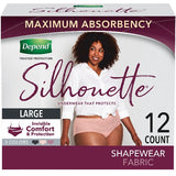  Depend Silhouette Incontinence Underwear, Small (26–34