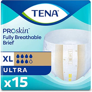 Tena ProSkin Unisex Incontinence Briefs, XL, 12 Count - 12 ea