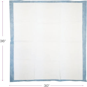 Disposable Blue Bed Pad, 30" x 36"